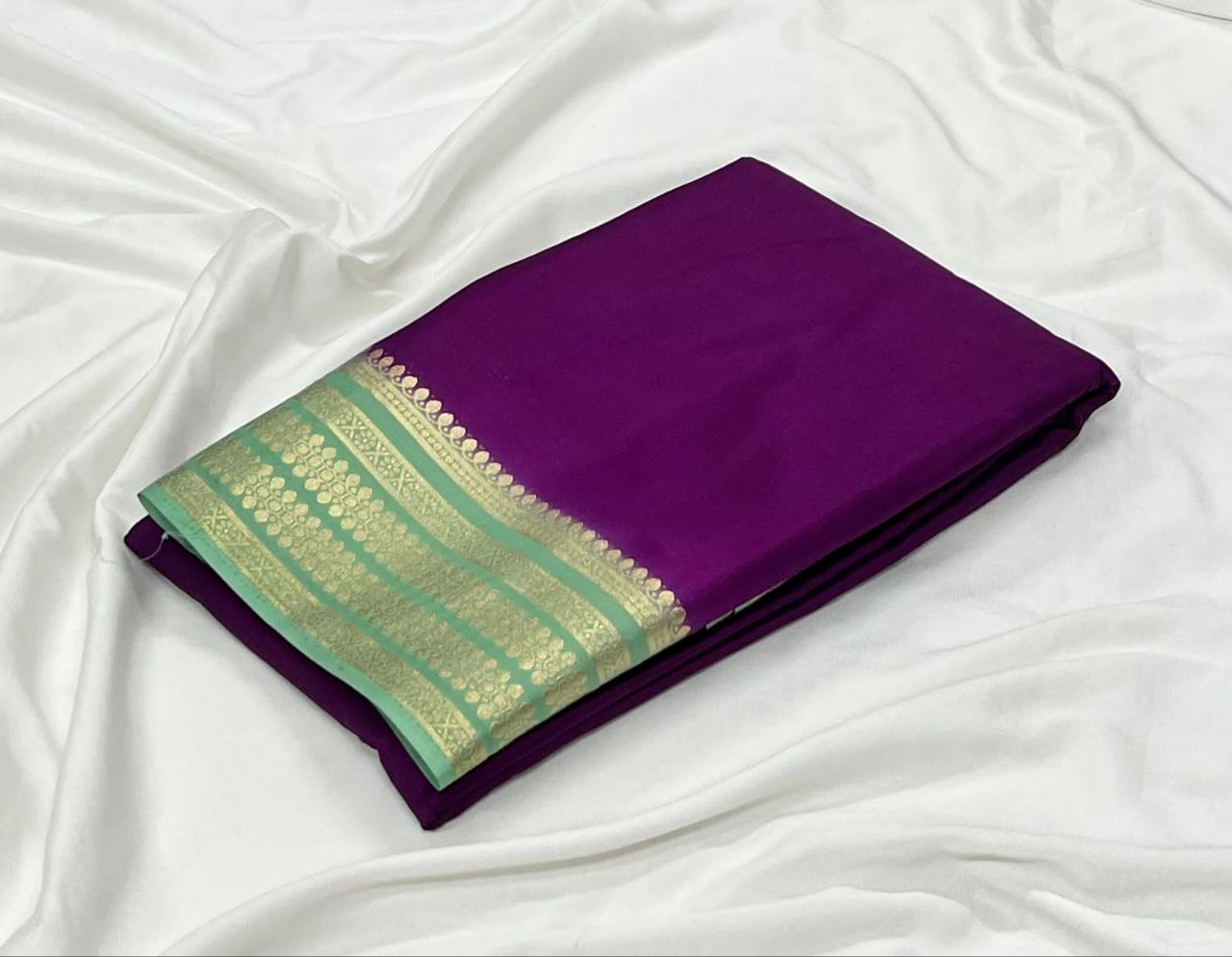 Mysore Crepe Silk Saree - Tangerine Orange